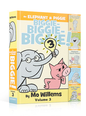 英文原版进口小猪小象5个故事合集第3部An Elephant & Piggie Biggie! Volume 3 低幼儿童英语启蒙绘本 宝宝睡前经典故事书童书