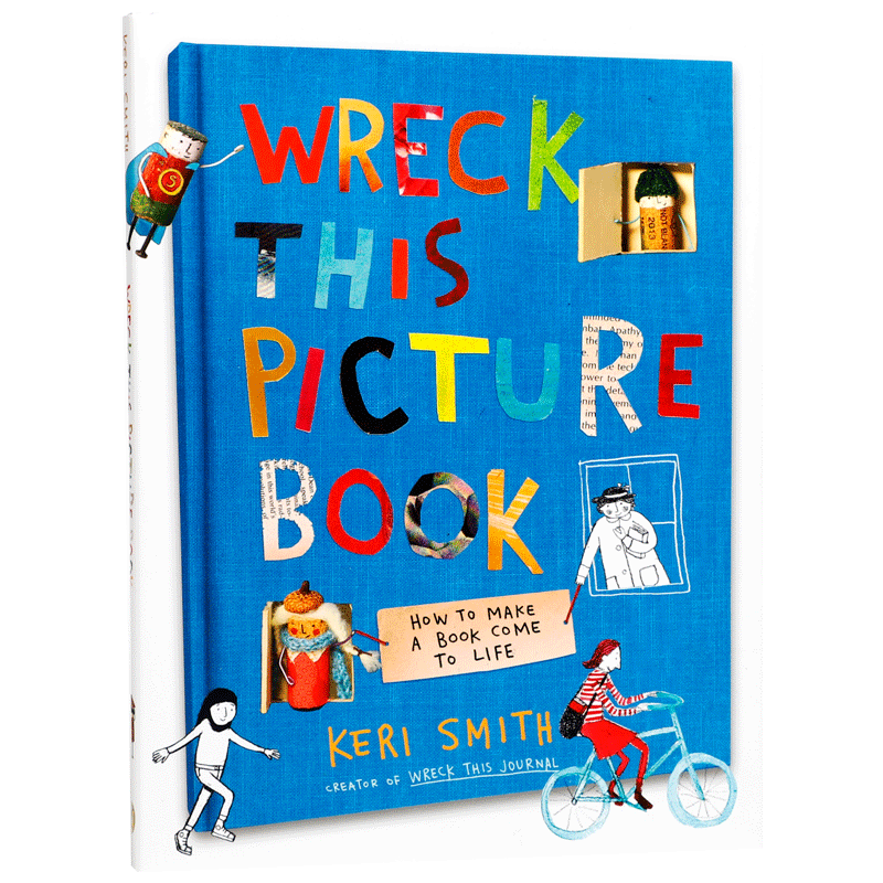 英文原版 Wreck This Picture Book HB毁掉这本图画书儿童阅读英语启蒙图画故事精装绘本 亲子互动正版进口书畅销书作家Keri Smith