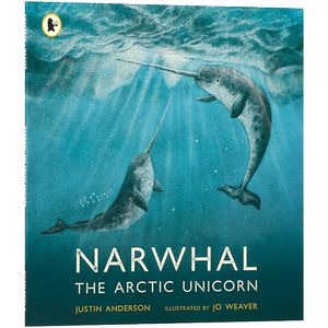 英文原版绘本Narwhal: The Arctic Unicorn 独角鲸:北极独角兽一群独角鲸危险的北上之旅获奖画家Justin Anderson, Jo Weaver