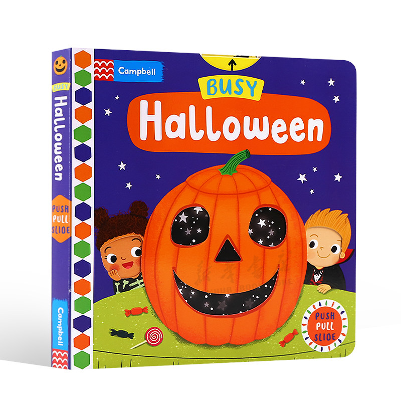 英文原版busy book系列Halloween忙碌的万圣节宝宝启蒙认知手指机关推拉书绘本好习惯养成Fire Station/zoo公园Park机场Airport