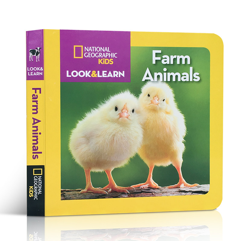 英文原版National Geographic Kids Look and Learn: Farm Animals国家地理少儿版系列幼儿童英语启蒙童书全彩版动物农场2-3-4-5岁
