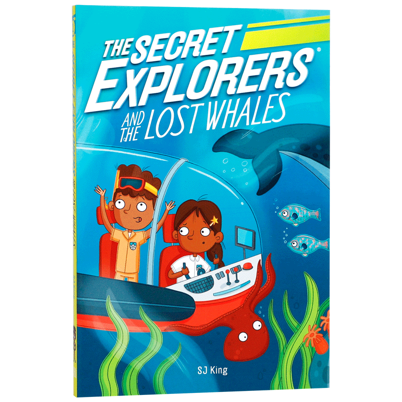 英文原版The Secret Explorers and the Lost Whales 秘密探险者和迷失的鲸鱼 中小学生英语课外阅读海洋冒险小说平装绘本趣味插图