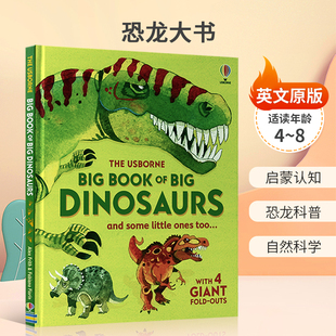英文原版绘本Big Book of Big Dinosaurs (Usborne Big Books) 恐龙大书尤斯伯恩恐龙史前科普动物儿童启蒙认知 自然科学4-8岁