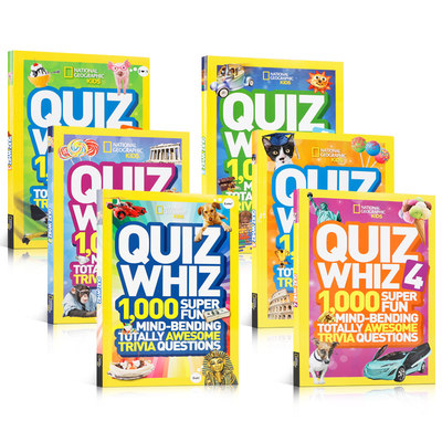 英文原版进口National Geographic Kids Quiz Whiz国家地理儿童问答小测验系列6本 儿童英语课外阅读读物 地理知识百科科普平装书