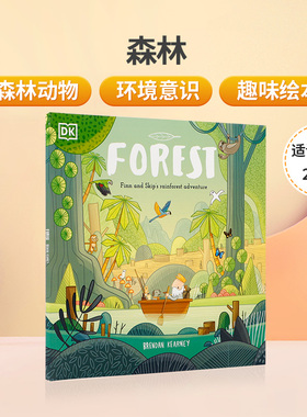 DK出版英文原版 Forest森林 2-6岁儿童英语趣味阅读绘本图画故事书 热带雨林动植物 大自然生态科普认知绘本 Brendan Kearney