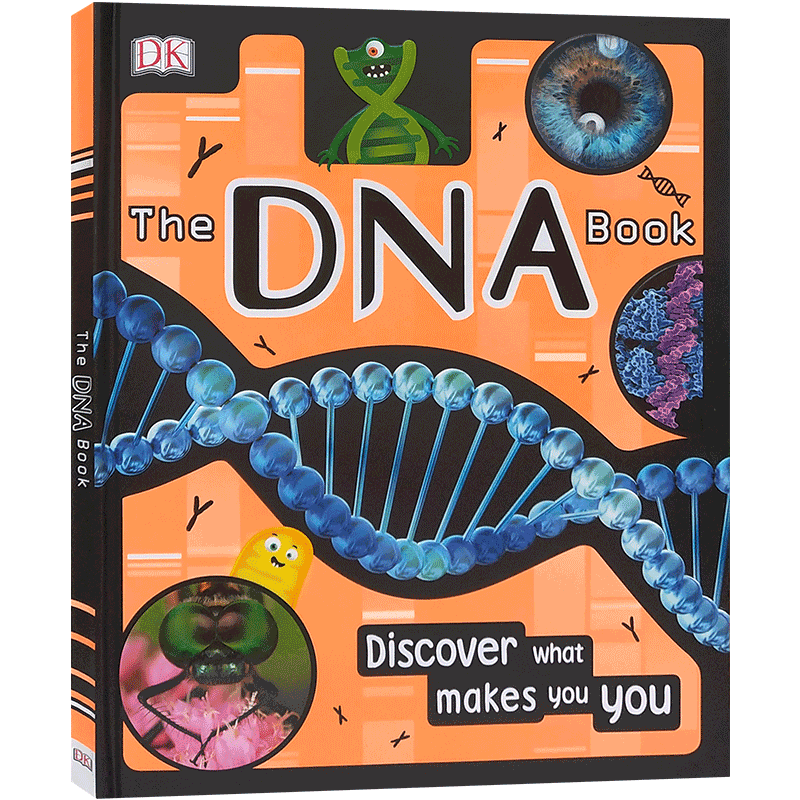 现货The DNA Book: Discover what makes you you 英文原版 DNA书：发现是什么造就了你DK儿童科学百科全书视觉图解百科遗传学