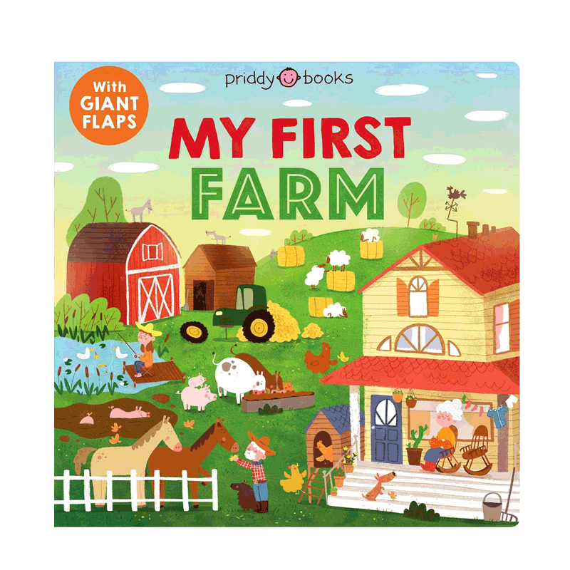 我的第一处:我的第一个农场:大翻翻页My First Places: My First Farm: with Giant flaps2-6岁低幼农场动物认知纸板翻翻书