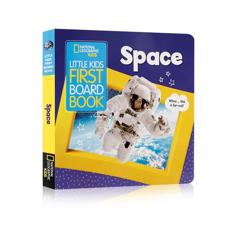 预售英文原版国家地理孩子们的第一本纸板书空间National Geographic Kids Little Kids First Board Book: Space儿童英语启蒙绘本