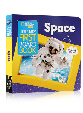 英文原版国家地理孩子们的第一本纸板书空间National Geographic Kids Little Kids First Board Book: Space儿童英语启蒙绘本