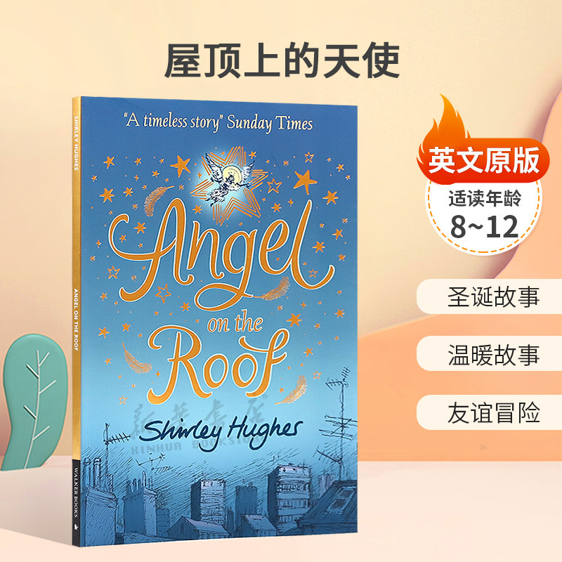 英文原版Angel on the Roof屋顶上的天使友谊和理解的温馨故事圣诞故事 温暖故事 友谊冒险平装小说 8-12岁