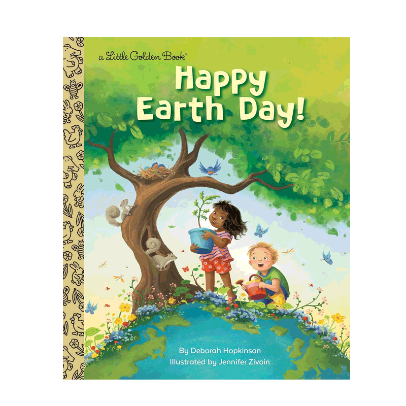 英文原版 Happy Earth Day! 地球日快乐! 关于地球日的历史和重要性 2-6岁儿童启蒙认知保护地球 爱护环境 亲子阅读精装绘本