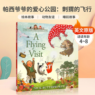 预售英文原版A Percy the Park Keeper Story: A Flying Visit帕西爷爷的爱心公园：刺猬的飞行管理员珀西和动物朋友们绘本故事