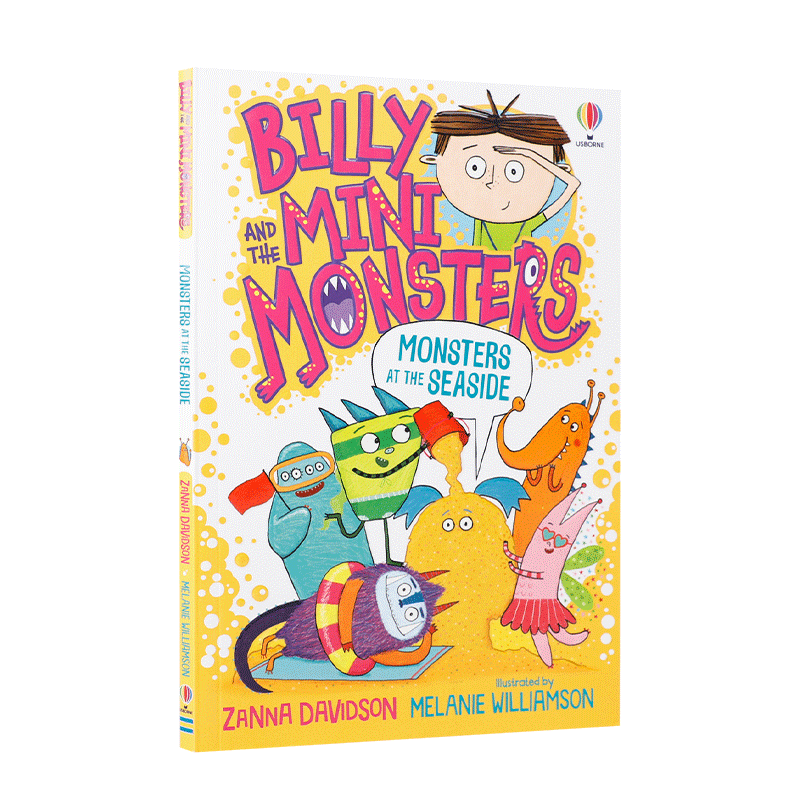 预售送音频 Usborne英文原版小说比利和迷你怪物们:海边的怪兽Billy and the Mini Monsters:Monsters at the Seaside桥梁章节书