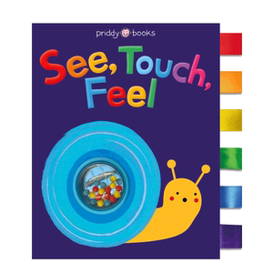 英文原版See Touch Feel: Cloth Book触觉视觉嗅觉布书 0-2岁低幼儿童启蒙认知触觉/ 感官发育 基础概念认知触摸布书