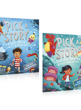 英文原版 Pick a Story 2 books 选择一个故事 系列2本 4-8岁儿童宝宝启蒙益智培养幽默冒险故事绘本平装Farshore出版