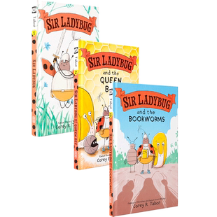 英文原版 HCP:Sir Ladybug 瓢虫爵士 系列3本昆虫界的亚瑟王和兰斯洛特 HarperCollins出版 6-10岁宝宝儿童冒险故事漫画小说