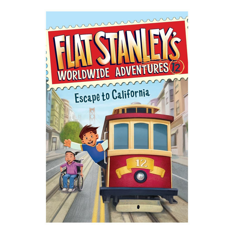 英文原版 Flat Stanley's Worldwide Adventures #12: Escape To California 扁平男孩坦利的全球冒险12 逃往加利福尼亚 儿童读物