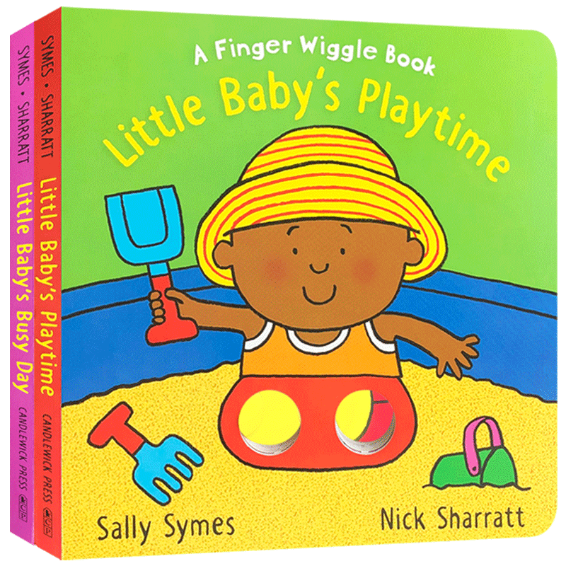 英文原版Little Baby's Busy Day/Playtime小宝宝的忙碌日/游戏时间2本合集套装低幼儿童英语启蒙洞洞书图画书绘本Candlewick