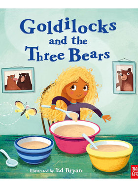 预售英文原版Nosy CrowFairy Tales:Goldilocks and the Three Bears金发姑娘和三只熊经典童话故事幽默复述经典童话趣味插图4-8岁