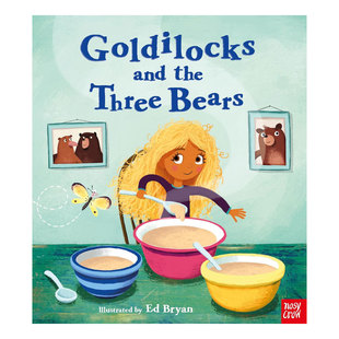 英文原版Nosy CrowFairy Tales:Goldilocks and the Three Bears金发姑娘和三只熊经典童话故事幽默复述经典童话趣味插图4-8岁