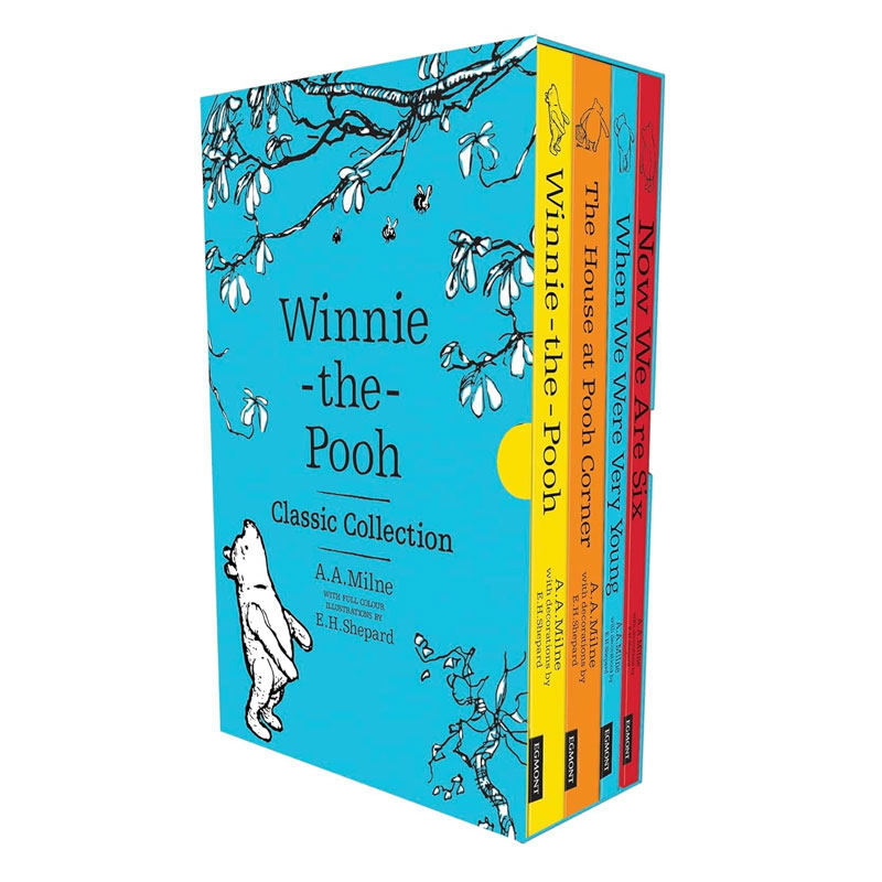 英文原版Winnie-the-Pooh Classic Collection小熊维尼全彩插画版 4本盒装儿童文学