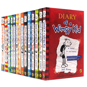小屁孩的日记英文原版1-20全套Diary of a Wimpy Kid 哭包日记小学推荐桥梁书章节儿童文学插图童书幽默漫画 7-12岁小说