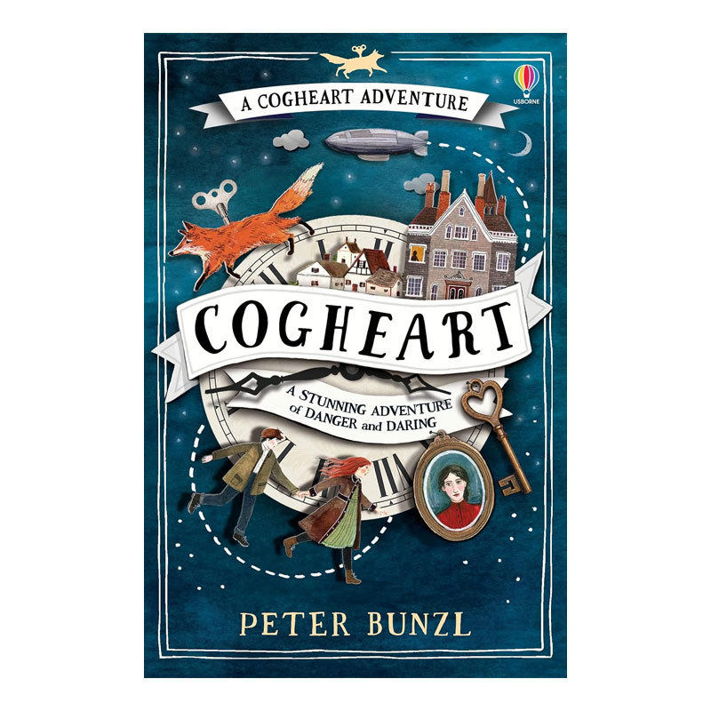 预售英文原版 The Cogheart Adventures #1: Cogheart 齿轮之心1 黑白插图蒸汽朋克冒险故事小说 10-14岁课外阅读冒险平装小说