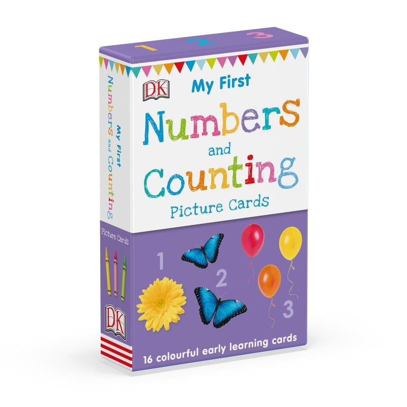 预售英文原版My First Numbers and Counting Picture CardsDK单词启蒙认读卡数字让学习数字和计数变得有趣双面全彩平装闪卡