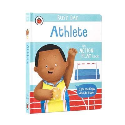 英文原版绘本 Busy Day: Athlete 忙碌的一天：运动员 Ladybird出版 3-5岁低幼儿童英语启蒙认知绘本 宝宝撕不烂纸板书翻翻书