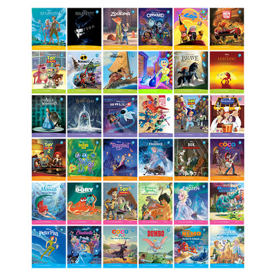 朗文培生英文原版 Disney Kids Readers 迪士尼英语分级阅读第1级-第6级任选 少儿英语分级读物 皮克斯动画故事分级词汇语法