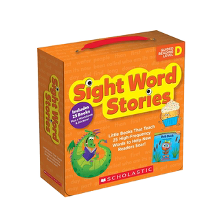 【 扫码听音频】英文原版 Sight Word Stories Level D 学乐高频词级别D附贴纸 25个高频词故事合集 儿童宝宝启蒙贴纸游戏盒装