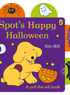 预售英文原版Spots Happy Halloween小玻快乐万圣节标签书小玻万圣节派对节日绘本 互动冒险纸板书标签书节日主题2-6岁