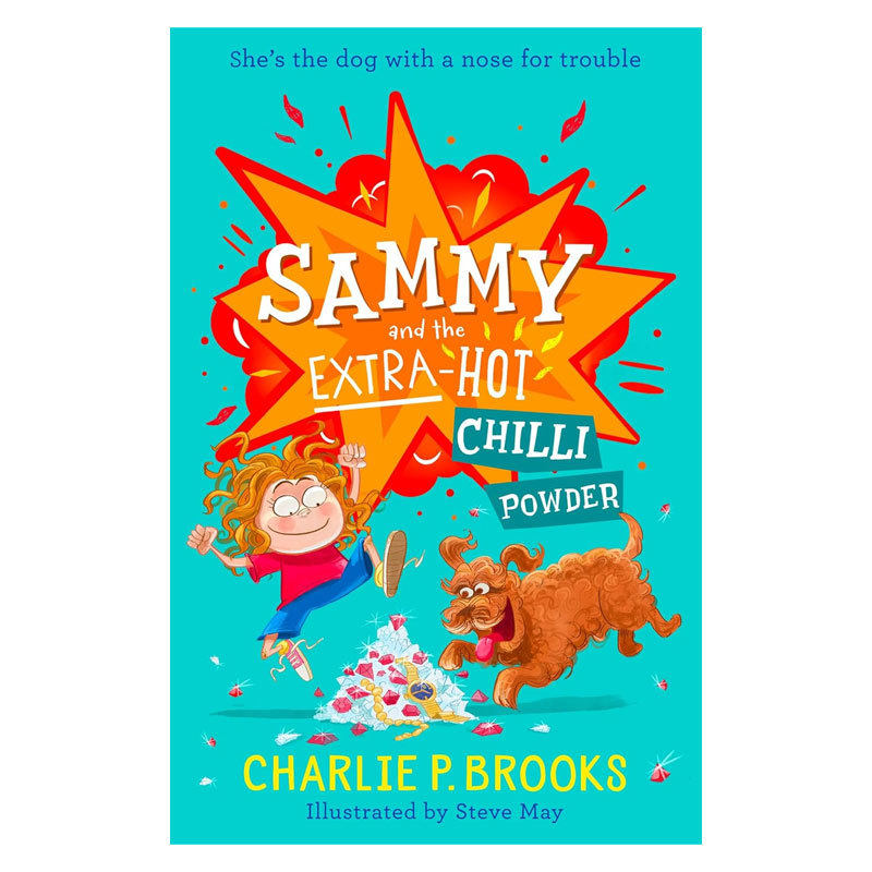 预售英文原版Sammy and the Extra-Hot Chilli Powder小狗侦探萨米1 辣味大作战温馨嗅探犬故事侦探推理 黑白插图平装