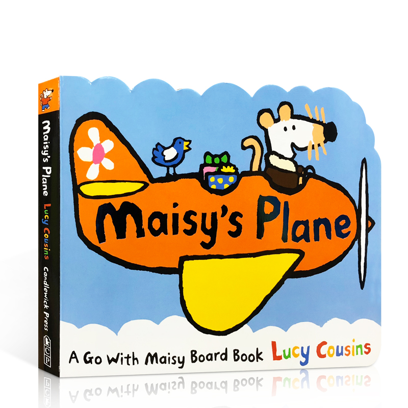 小鼠波波系列 英文原版Maisy's Plane飞机交通工具纸板造型儿童启蒙阅读英文读物绘本小鼠波波准备的生日惊喜作者Lucy Cousins