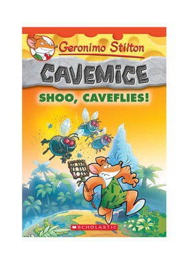 英文原版 Geronimo Stilton Cavemice #14: Shoo, Caveflies! 老鼠记者14 嘘，卡夫利 青少年儿童进阶桥梁章节书 学乐出版