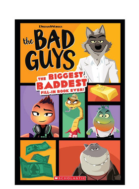 英文原版 坏蛋联盟填空书Bad Guys Movie: The Biggest, Baddest Fill-in Book Ever!我是大坏蛋电影改编 儿童英语语法练习