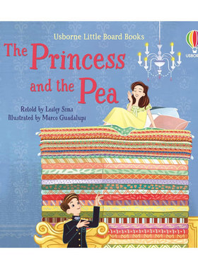预售英文原版Little 纸板s: The Princess and the Pea豌豆公主尤斯伯恩小小纸板故事书绘本 童话故事亲子读物纸板绘本2-6岁