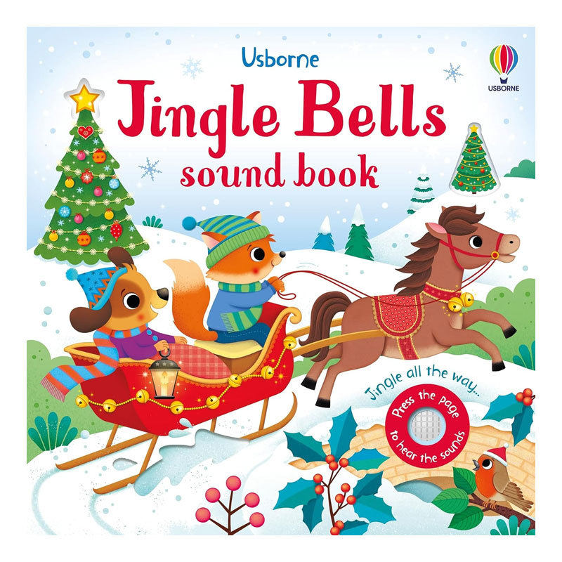 预售英文原版 节日主题绘本 Jingle Bells Sound Book 铃儿响叮当发声书 亲子互动圣诞颂歌节日声音 儿童磨耳朵启蒙绘本 2-6岁