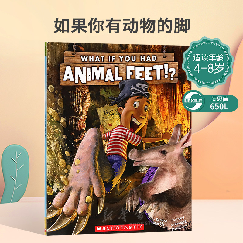 英文原版What If You Had Animal Feet? 如果你有动物的脚全彩插图趣味科普动物百科平装蓝思值650LSTEAM读物 科普百科4-8岁