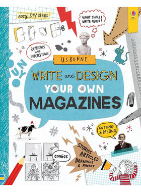 预售英文原版Write and Design Your Own Magazines编写和设计你自己的杂志制作杂志既有趣又简单写作指南 漫画杂志