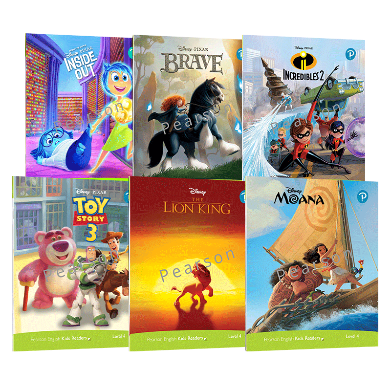 朗文培生迪士尼绘本英文原版Disney Kids Readers迪士尼英语分级阅读第4级 少儿英语分级读物 皮克斯动画故事分级词汇语法绘本
