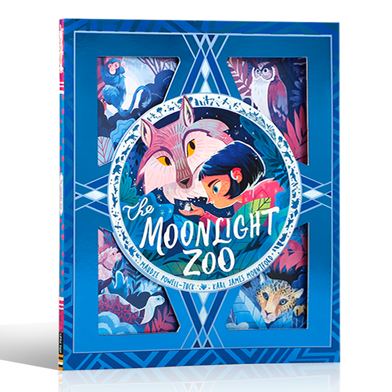 英文原版TheMoonlight Zoo月亮下的动物园互动睡前童话故事绘本立体书精美插图镂空设计睡前故事4-8岁幼儿启蒙亲子阅读平装