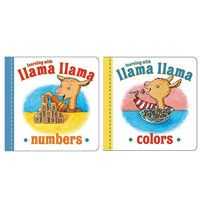 英文原版Learning with Llama Llama羊驼拉玛系列2册Colors/Numbers 宝宝颜色数字认知绘本亲子共读早教书纸板书Anna Dewdney