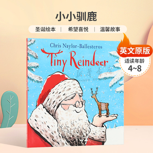 英文原版Tiny Reindeer小小驯鹿温馨圣诞故事圣诞绘本 希望喜悦 温馨故事平装绘本节日主题4-8岁