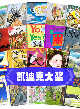 100元3本英文原版进口美国凯迪克大奖金奖银奖绘本合集儿童获奖作家图画书Color Zoo雪Snow白雪公主与七个小矮人童话故事