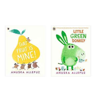 英文原版Anuska Allepuz经典著作2册小绿驴 Little Green Donkey/That Fruit Is Mine幼儿童英语启蒙绘本亲子共读行为习惯养成早教