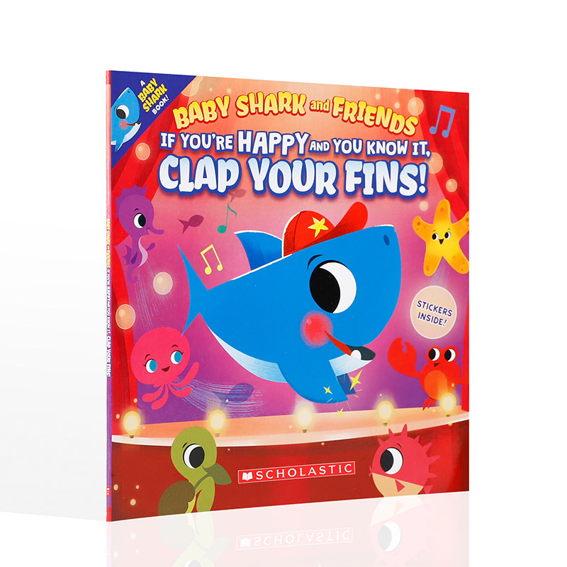 英文原版进口 如果你快乐，你知道，拍拍你的鳍 If You're Happy and You Know It, Clap Your Fins 幼儿英语启蒙认知儿歌童谣绘本