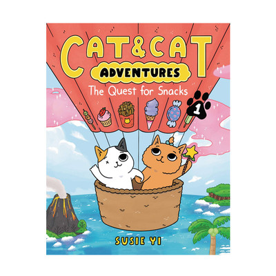 预售英文原版Cat & Cat Adventures: The Quest for Snacks猫和猫的冒险：寻找零食6-9岁儿童宝宝趣味益智启蒙培养漫画小说 平装