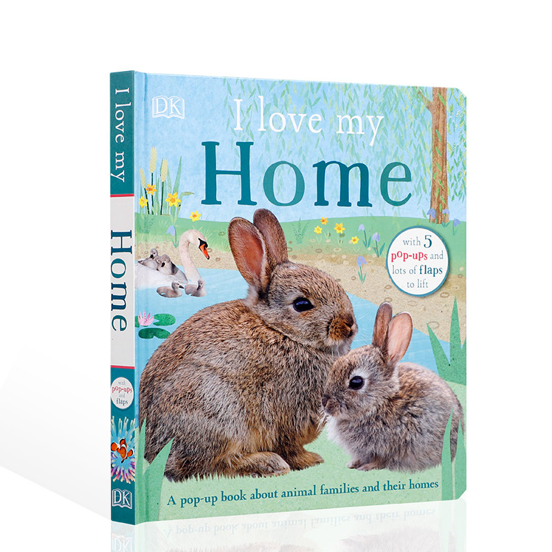 DK我爱我家 立体翻翻书 I Love My Home: A Pop-Up Book about Animal and Their Homes 英文原版 绘本儿童启蒙英语阅读书籍