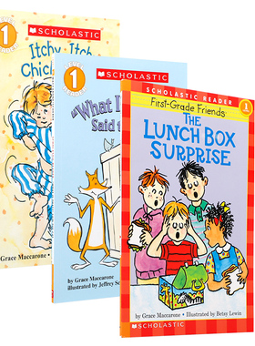 英文原版 Scholastic：Hello Reader! Level 学乐分级读物1 系列3本 Cartwheel Books 2-6岁儿童宝宝启蒙益智童谣绘本平装